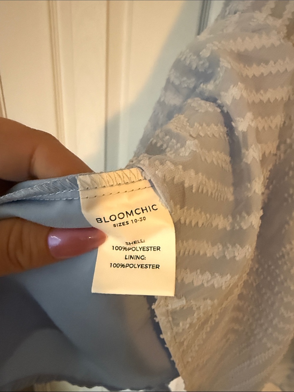 BloomChic Light Blue Wrap Midi Dress - Picture 5 of 6